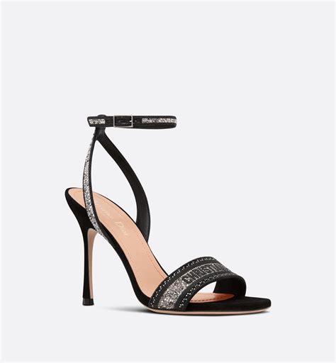 christian dior dway heeled sandal|dior sandals women black.